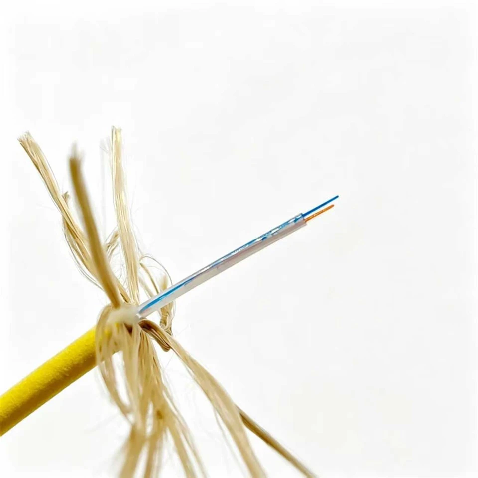 Buoyancy Floating Cable 2 Core Single Mode Optical Fiber Tensile 200KG Braided Shield Foamed TPU Jacket For Marine Engineering