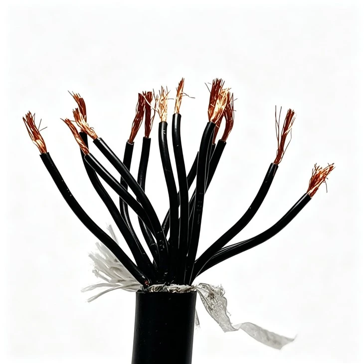 Customized Flexible Copper Wire Control Cable With PVC Insulation And NBR Sheath With Shielding And Oil Resistance For Sensors price