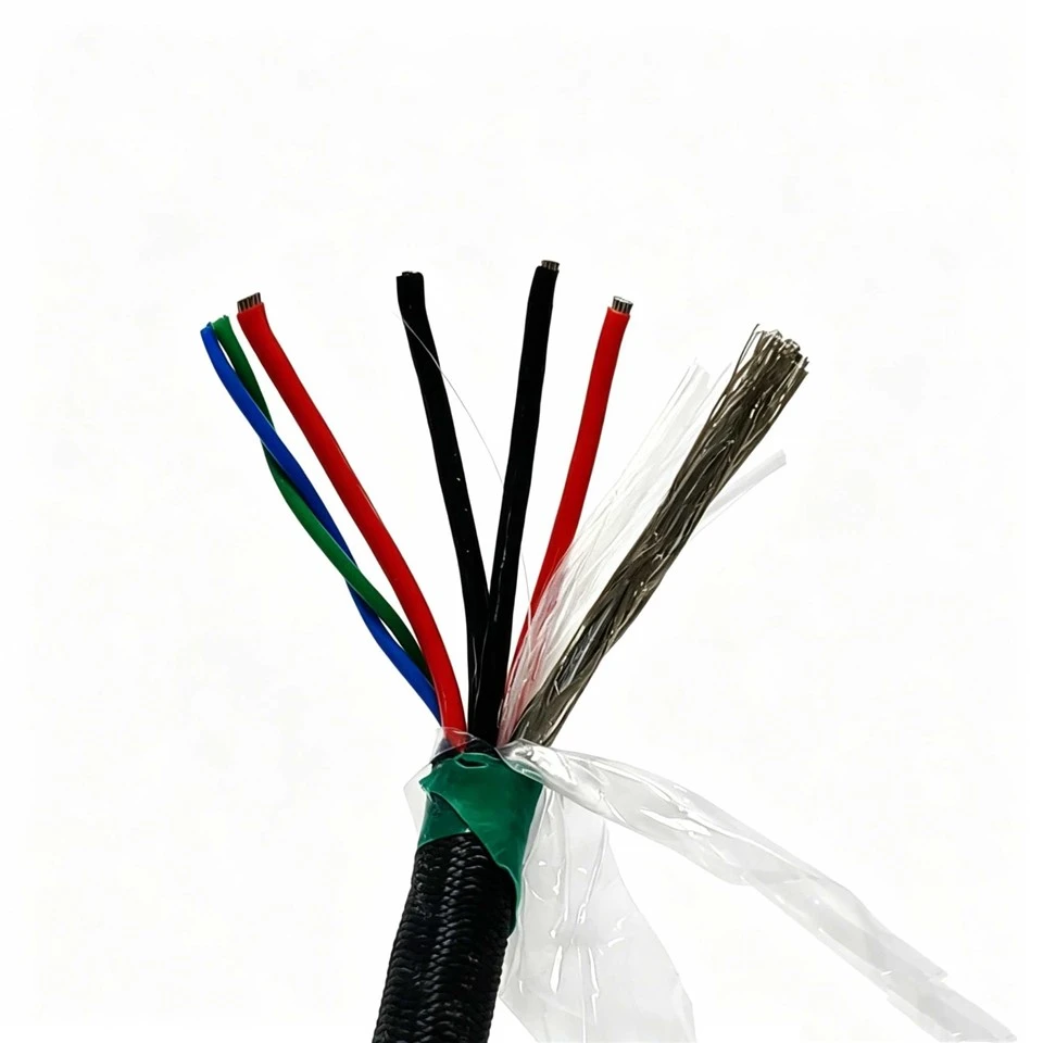 High Quality UAV Drone Cable 4*1.2+1*2*0.3+1*2*0.5 FEP Insulated Aramid Reinforced Multi-core Composite For Aerial Photography best