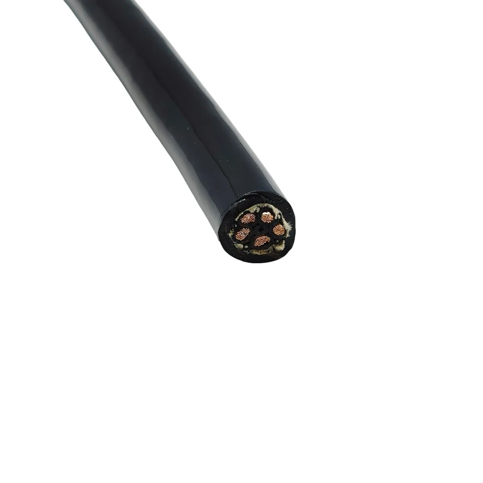 PDK81301-5*2.5 Watertight Power Cable – 5-Core 2.5mm² Bare Copper, PVC Insulation, LCP Braid, TPU Jacket, 500KG Tensile, For Subsea Distribution & ROV Systems