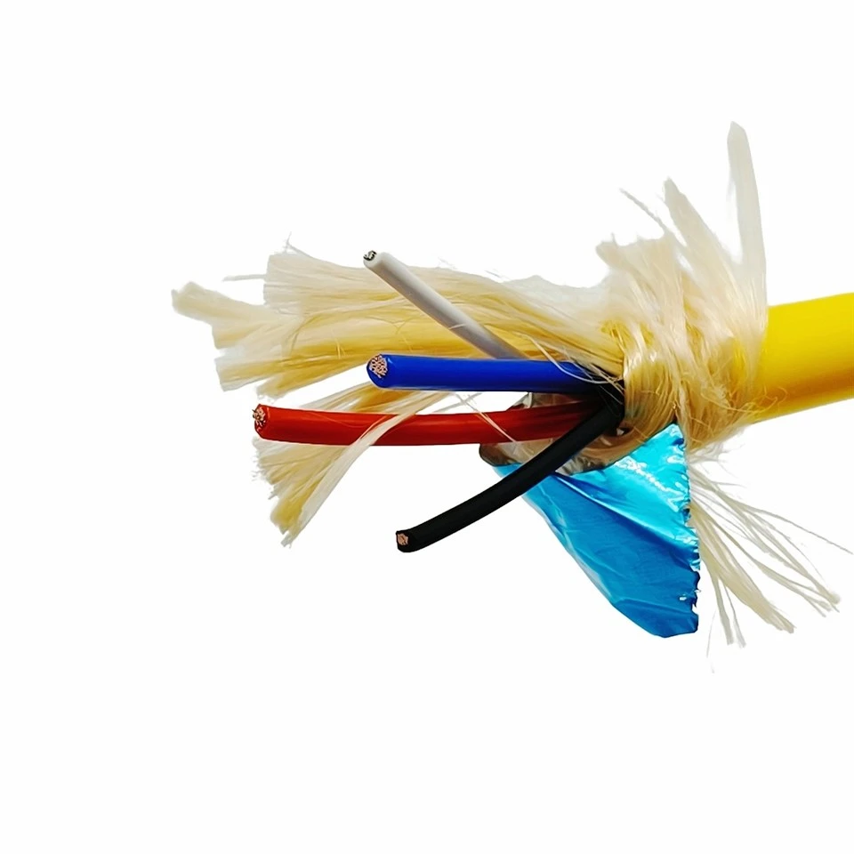 PDK81601-2*16AWG+2*20AWG Single-Sheath Buoyancy Cable – Hybrid Power/Control, Bare Copper, PE Insulation, LCP Braid, TPU Jacket, For ROVs & Subsea Floats factory