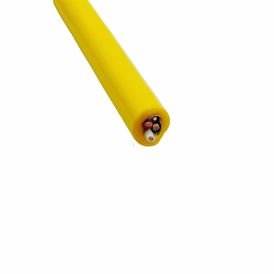 PDK81601-2*16AWG+2*20AWG Single-Sheath Buoyancy Cable – Hybrid Power/Control, Bare Copper, PE Insulation, LCP Braid, TPU Jacket, For ROVs & Subsea Floats