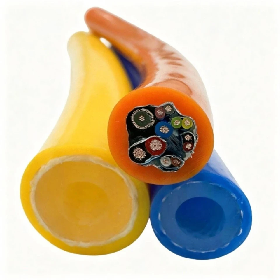 Professional Commercial Diving 4-Core Divers Umbilical With Air Pneumo Communication Video Light suppliers