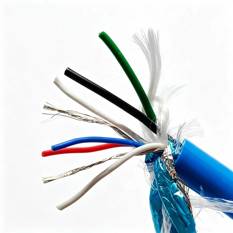 Robust 2*1.0+2*2*0.2+D+D Underwater Cable Tinned Copper PE XLPE Insulation TPU Jacket Al Foil Shield For Water Level Sensor factory