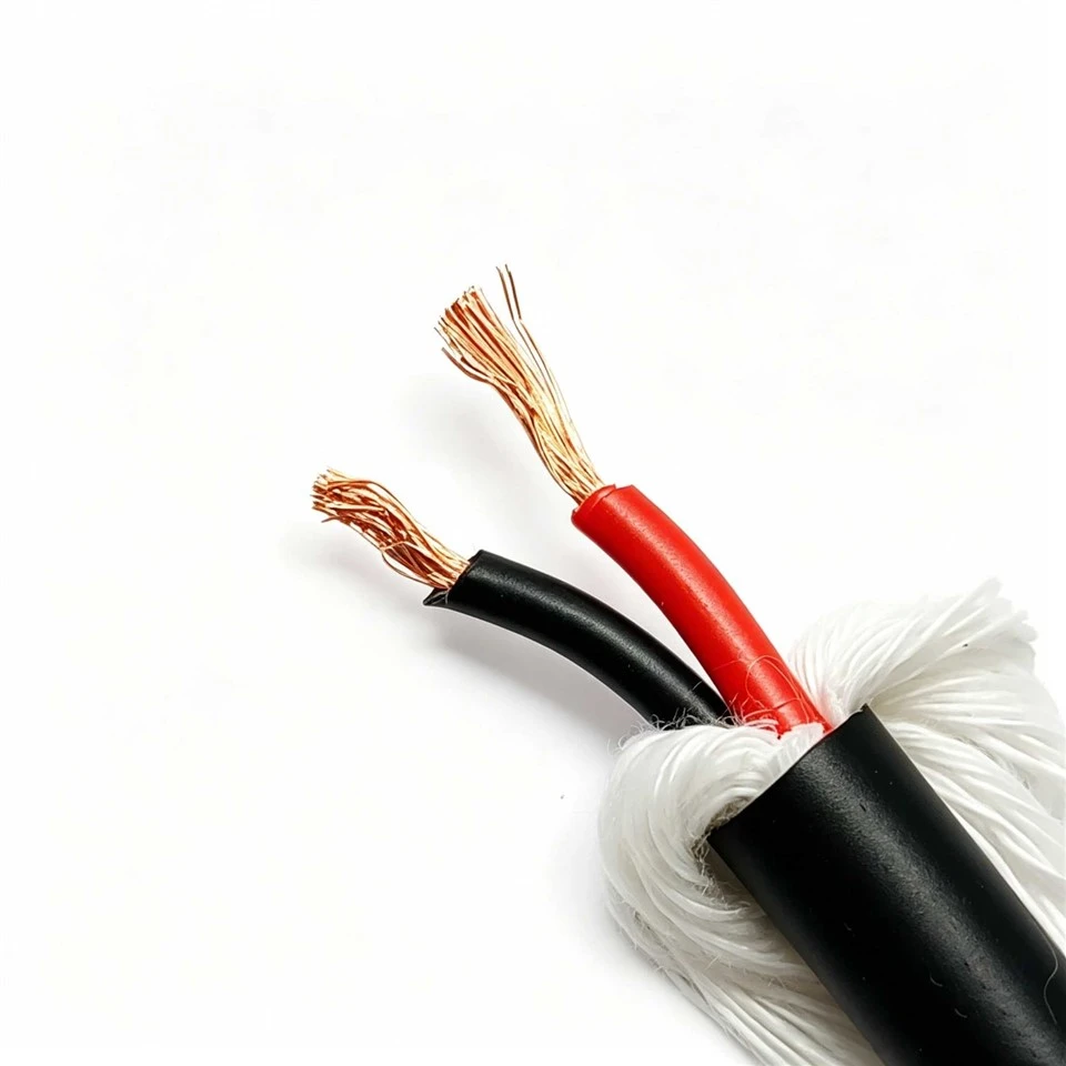 Robust High Voltage Power Cable 2*1.5mm² Bare Copper Strand PVC Insulation Black NBR Outer Jacket For Industrial Equipment factory