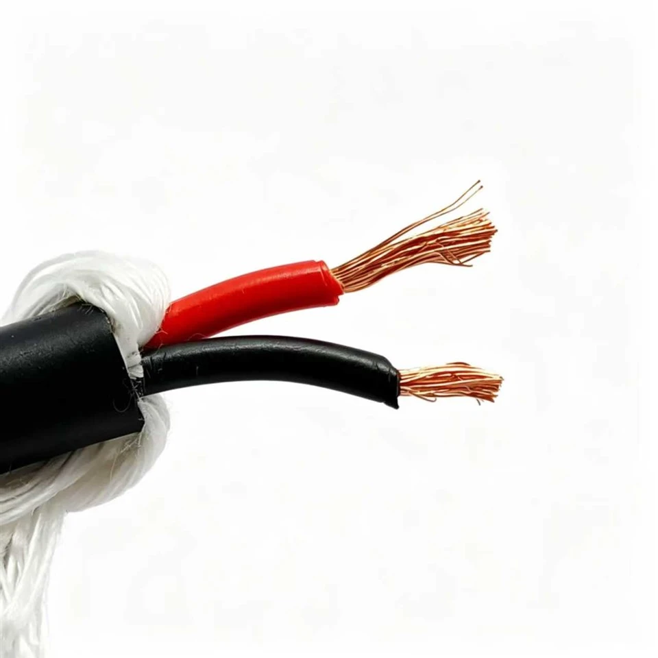 Robust High Voltage Power Cable 2*1.5mm² Bare Copper Strand PVC Insulation Black NBR Outer Jacket For Industrial Equipment