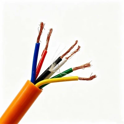 Durable 6*1.0mm² Waterproof Cable PE Insulation Orange PUR Jacket Bare Copper Watertight Structure For Hydraulic Engineering