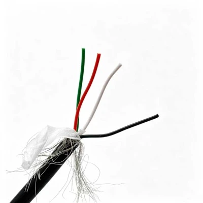 Flexible TPU Power Cable 4*0.2mm² PE Insulation Tinned Copper Shield For Industrial Machine Underwater Camera Aquaculture