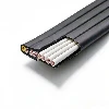 Paide Customized NBR Flat Cable Low Voltage Copper Conductor 8 * 12AWG PVC Insulated Flexible Oil Resistant For Lifting Platform