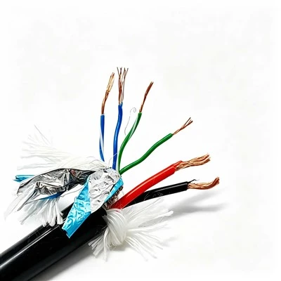 Premium 6 Core Shielded Submersible Pump Cable PE Insulation Black TPU Jacket Bare Copper For Aquaculture System